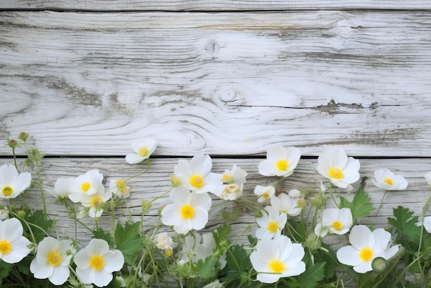 Witte wilde bloemen generatieve ai