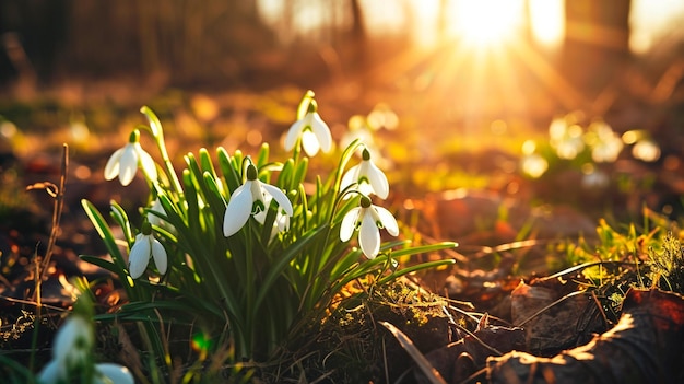 Witte wilde bloemen groeien in de ochtend