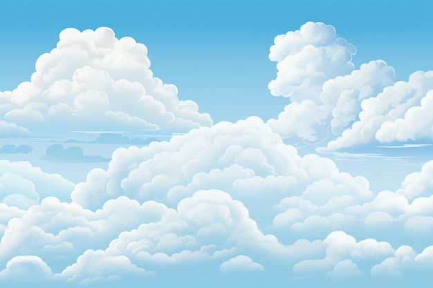 Witte wolk op blauwe lucht ontwerp