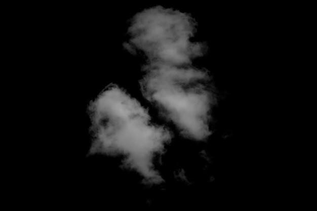 Witte wolken geïsoleerd op een doorzichtige achtergrond
