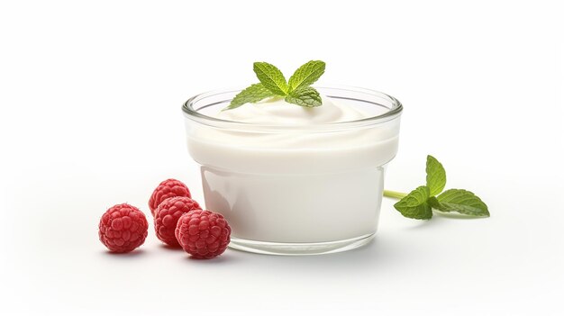 Witte Yoghurt Met Een Verse Pruim