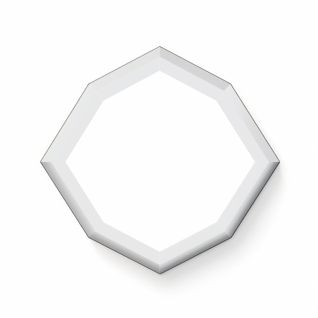 Witte zeshoek logo glas sculptuur geïnspireerd ontwerp