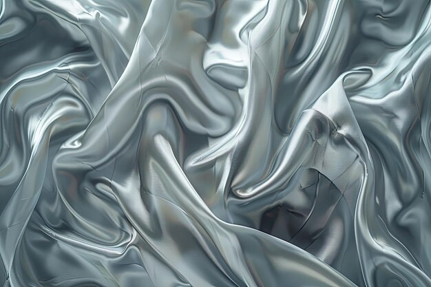 Witte zilveren zijden stof met zacht vervaagd patroon