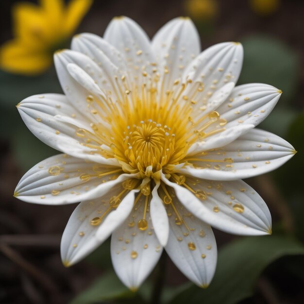 Foto witte zinnia