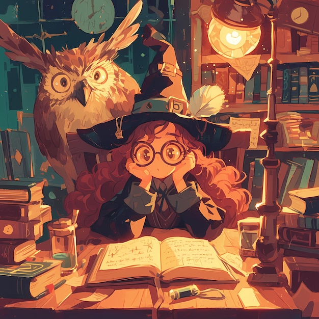 Wizard Reading Magic Awaits