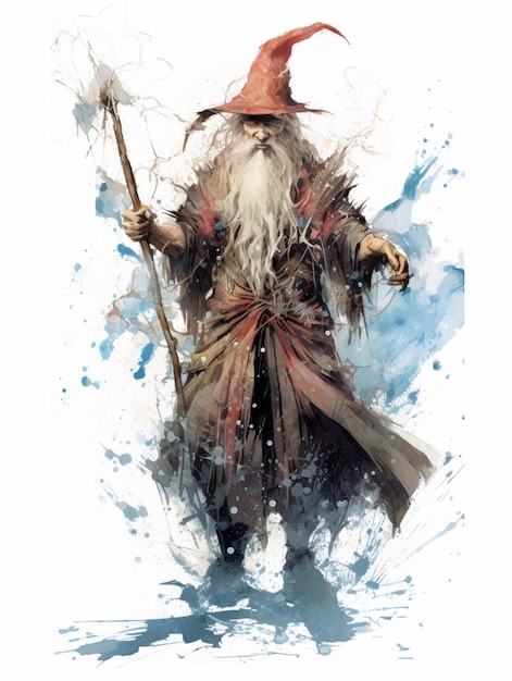 wizard in the watercolor