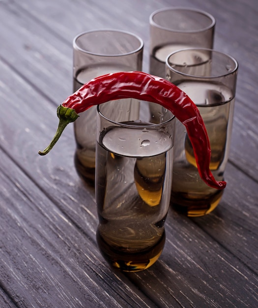 Wodka en chili peper