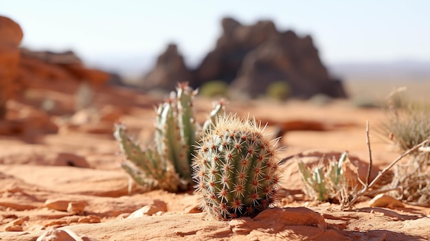 Foto woestijn cactus high definition fotografische creatieve beeld