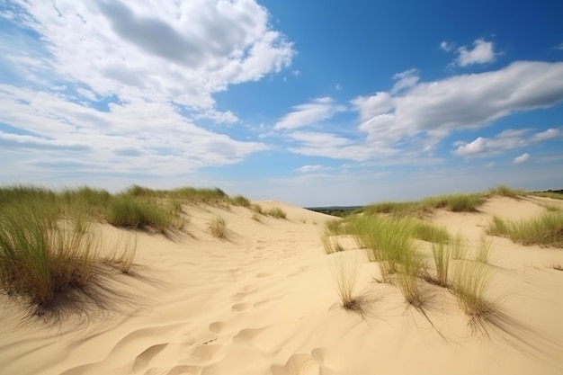 Foto woestijn met duinen ai generatief