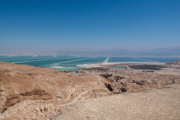 Woestijnlandschap van Israël Dode Zee Jordanië Hoge kwaliteit foto