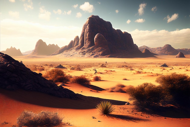 Woestijnrealisme tekenen Generatieve AI