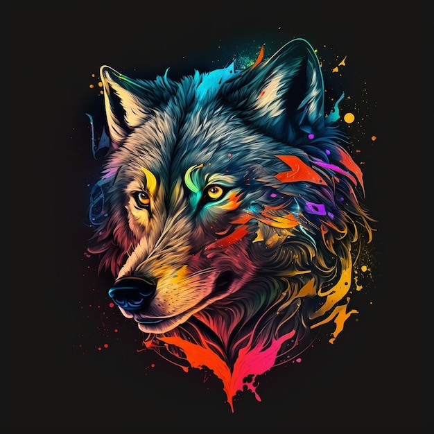 wolf abstract