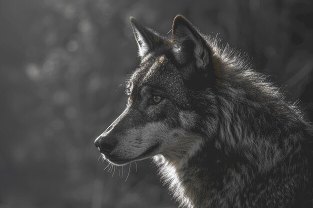 Photo wolf eurasian wolf black and white wolf