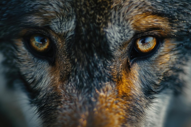 Photo wolf eyes close up wolf wolf