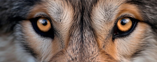 Wolf eyes close up