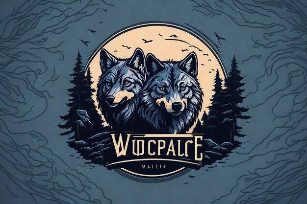 Wolf face Logo Vector Illustration