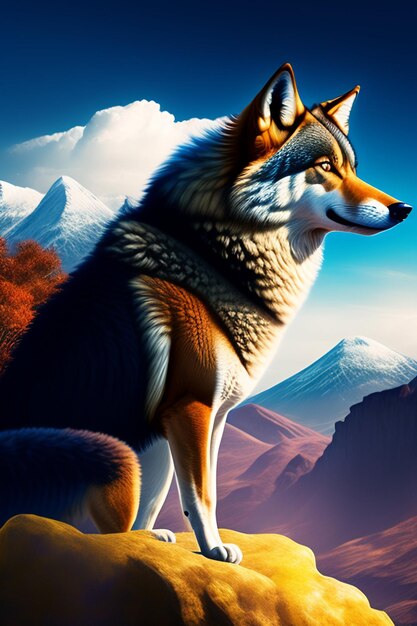 Wolf forest wolf