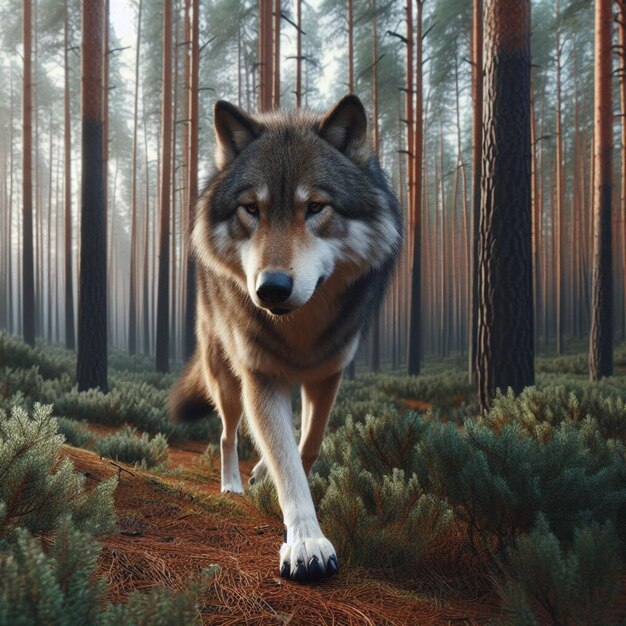 Wolf in the forest