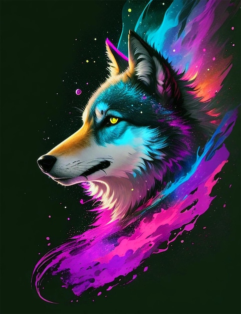 Wolf gemaakt van rook Galaxy