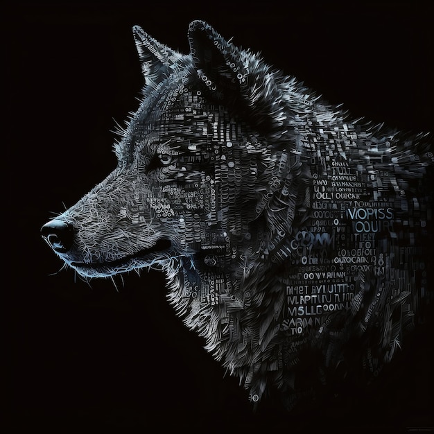 A wolf head