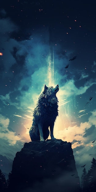 wolf howling at the moon 4k wallpaper