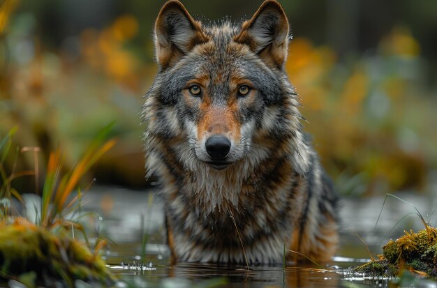 wolf in het bos