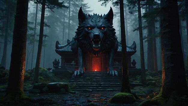 the wolf is a wolf with glowing eyes