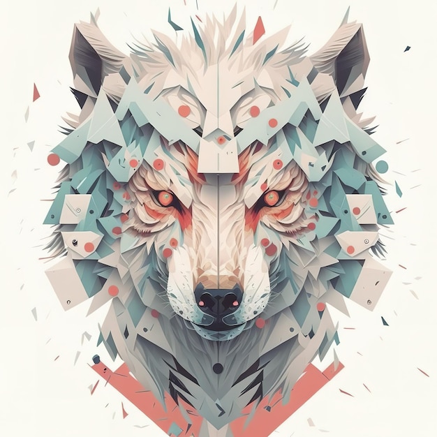 Wolf krijger illustratie