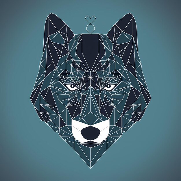 Wolf logo design template Branding logo template Generative ai