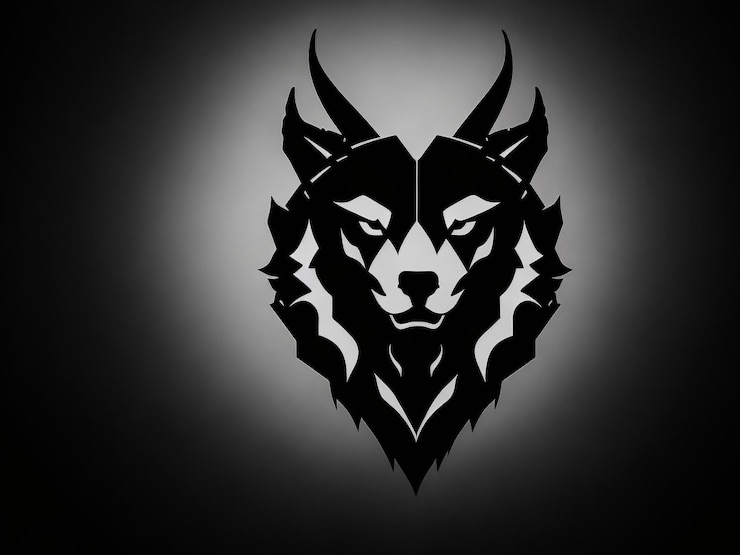 Photo wolf logo design vector symbol graphic idea creative
