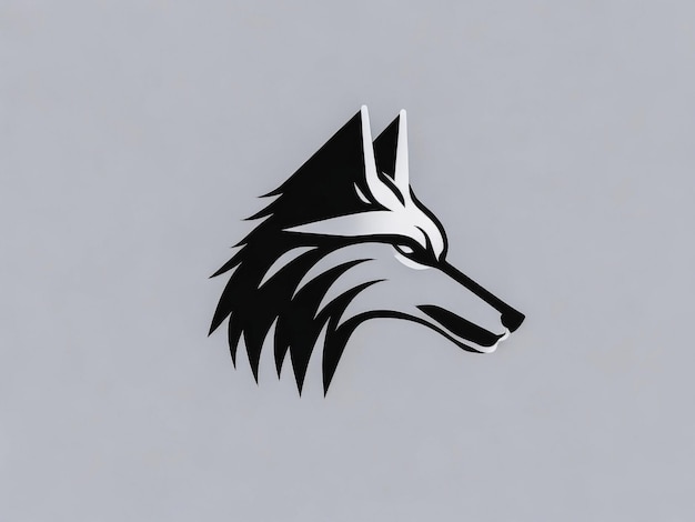 волк дизайн логотипа вектор символ графическая идея креатив
