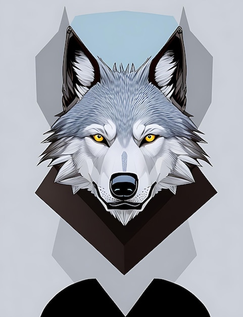 Photo wolf logo design