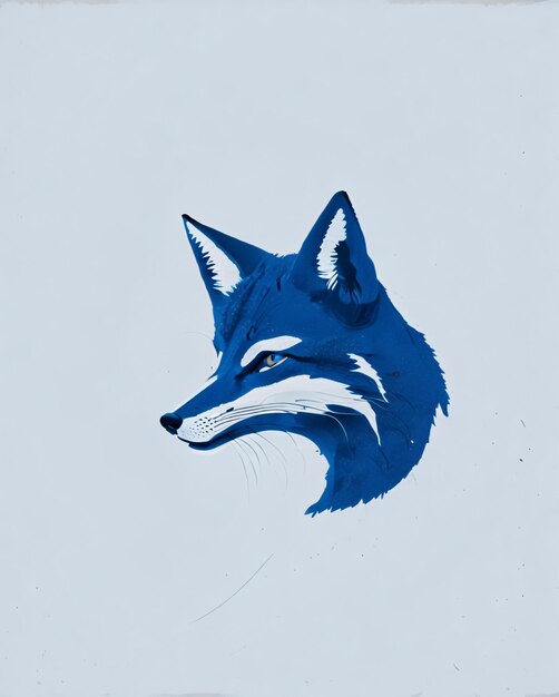 Photo wolf logo flat design