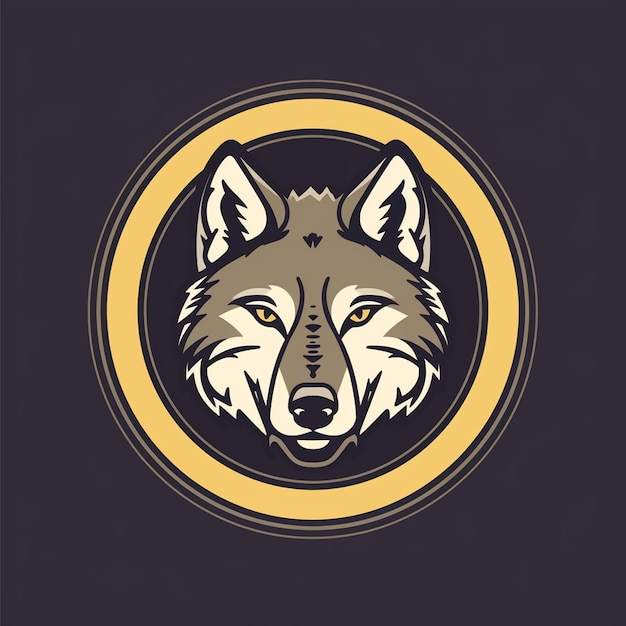 Foto disegno vettoriale del logo del lupo