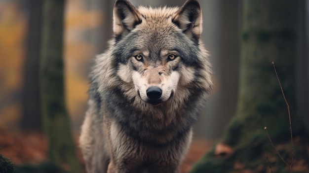 Wolf love couple Generative ai