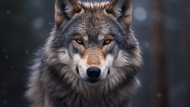 Wolf love couple Generative ai