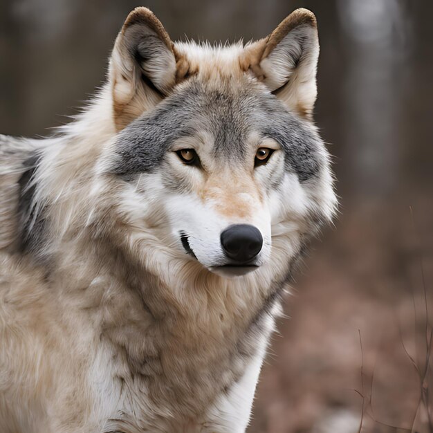 Photo a wolf that is looking at the camera