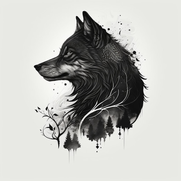 wolf voor tatoeage