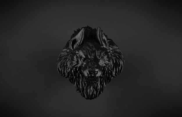 wolf werewolf on a black background