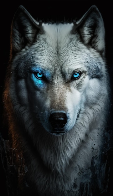 The wolf with blue eyes wallpapers