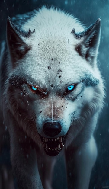 The wolf with blue eyes wallpapers