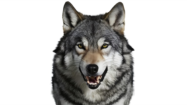 a wolf with white background
