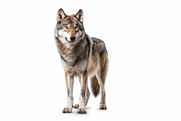 A wolf with a white background