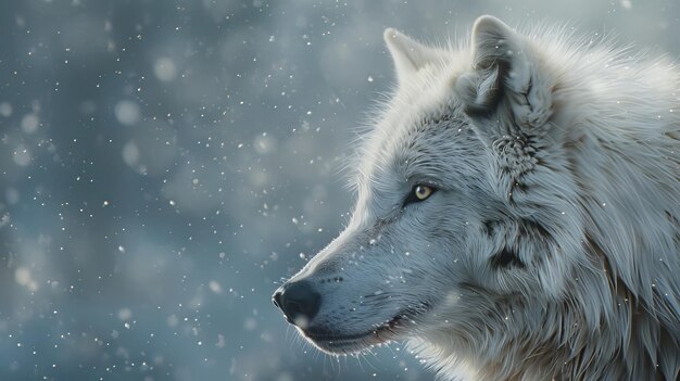 wolf witte roofdier in de winter