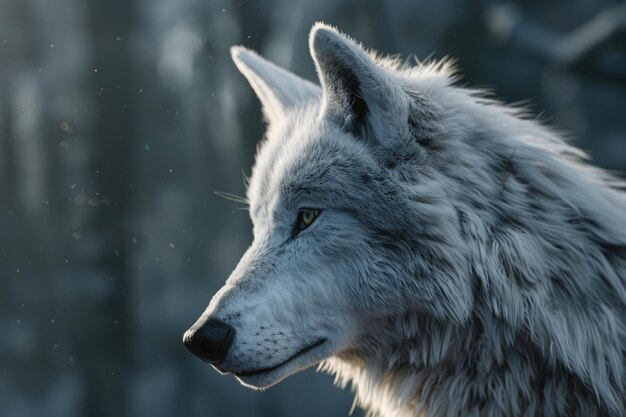 Photo wolf wolf white wolf
