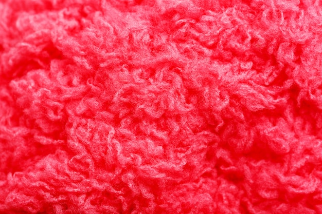 Wolgarenclose-up met roze draden voor handwerk