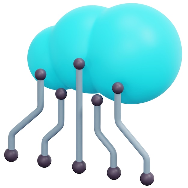 wolk 3d render pictogram illustratie