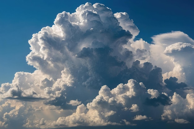 Wolk in de blauwe hemel bij zonsondergang