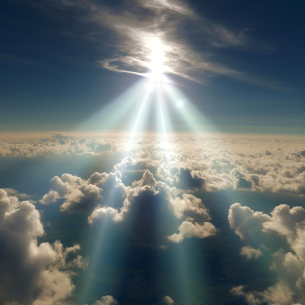 Foto wolk midden in de lucht