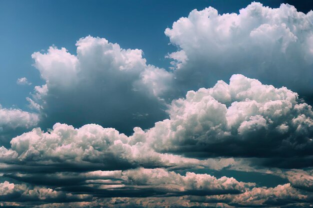 Wolk natuur achtergrond. Panoramisch van mooie wolk in blauwe hemel.